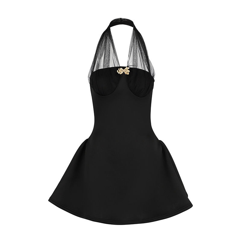 Ladies Strap Neck Open Back Midi Dress