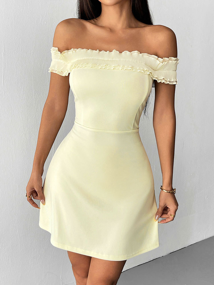 Asymmetrical Two-Tier Frill Sleeveless Mid-Calf Dress