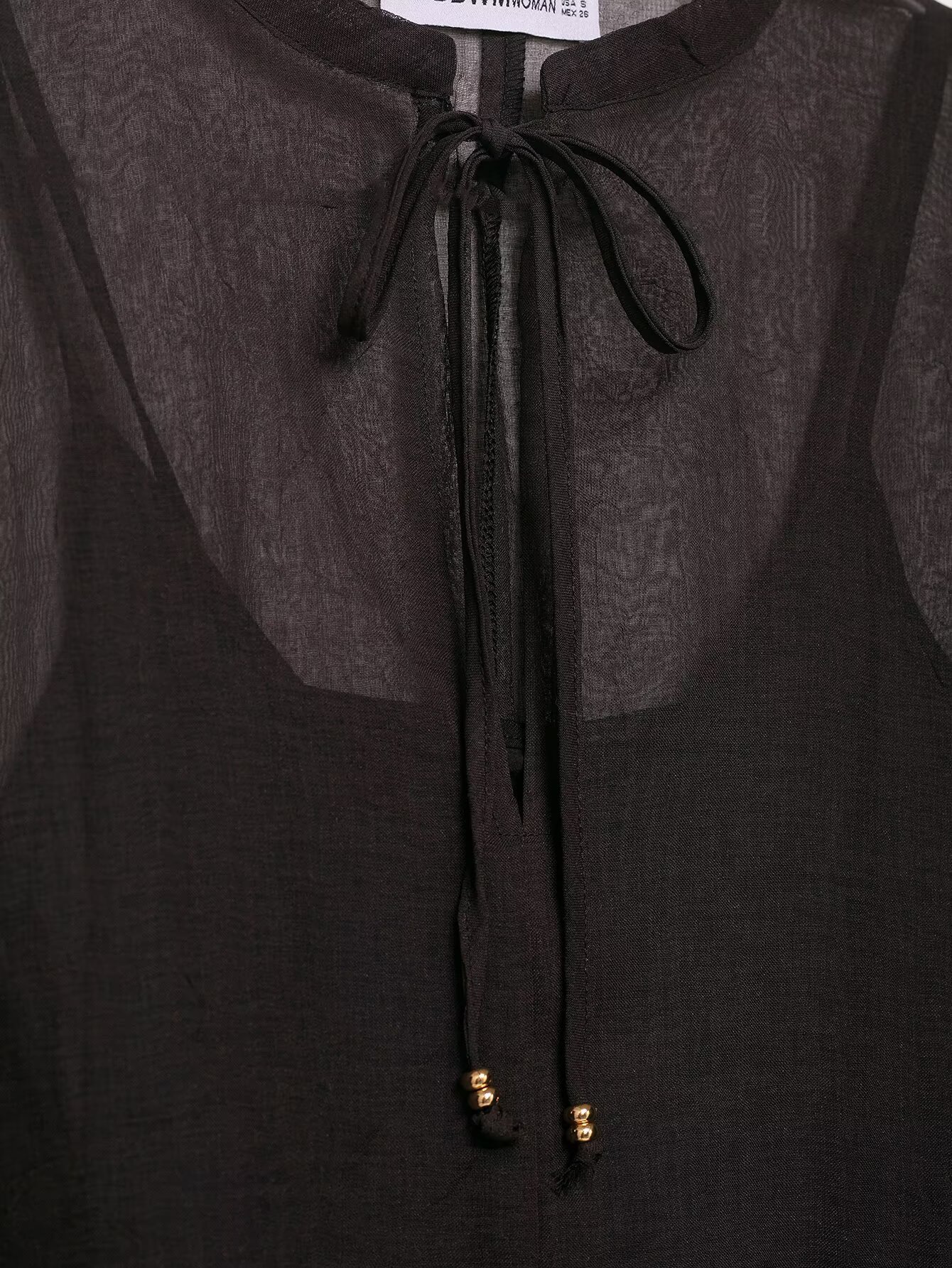 Bell Tie Front Fitted Plain Dress