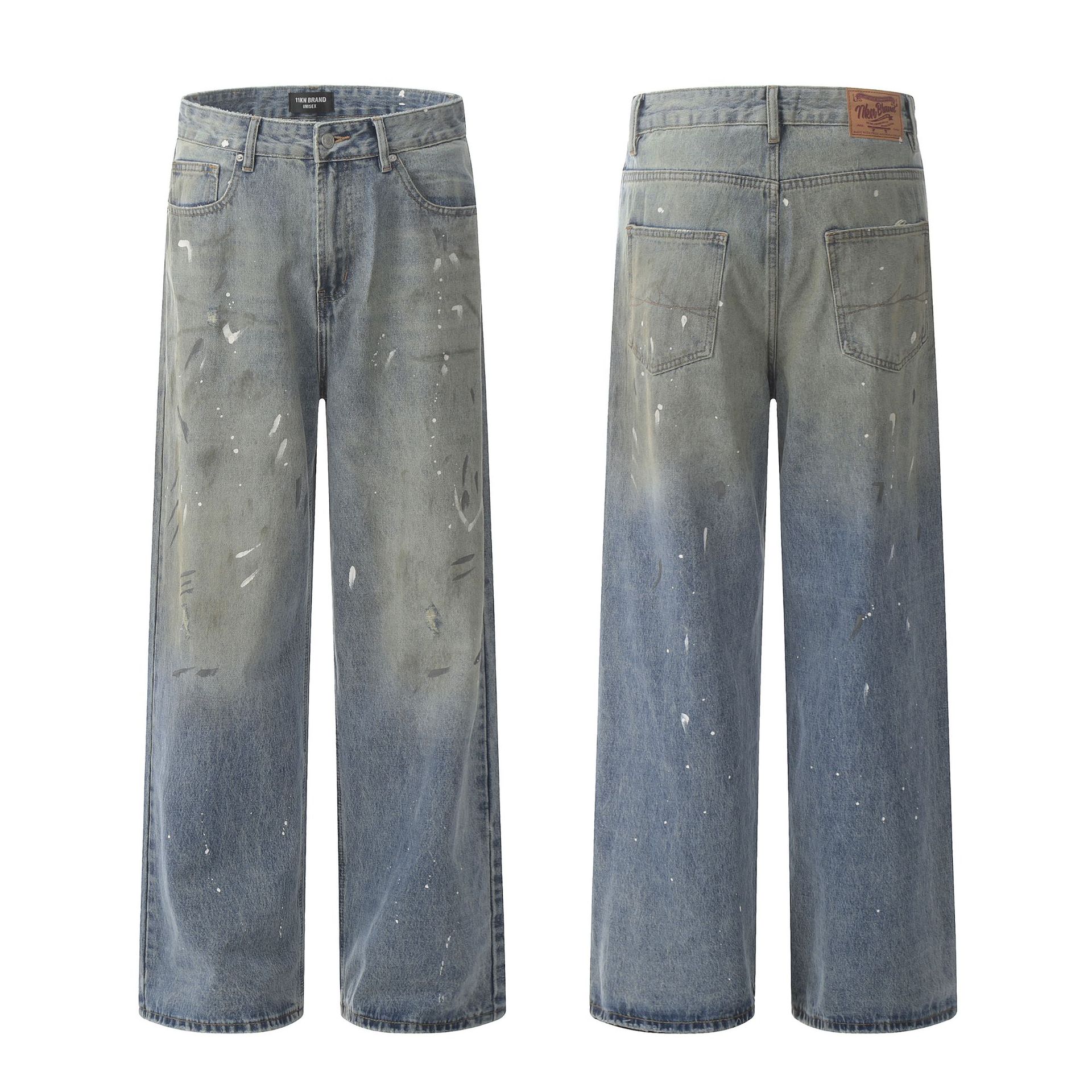 Gradient Loose Fit Three-Dimensional Trendy Casual Pile Slim Wide-Leg Long Pants