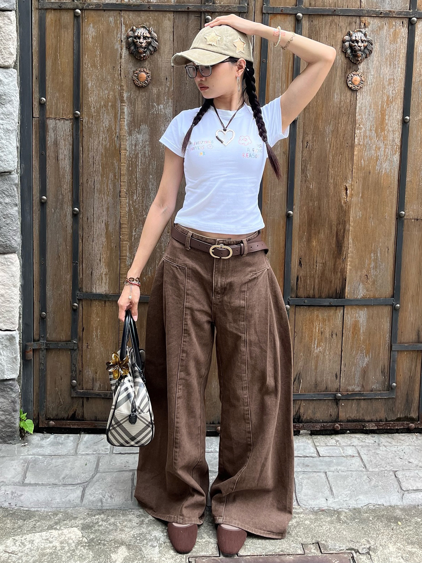 Wind brown low waisted vintage Maillard jeans