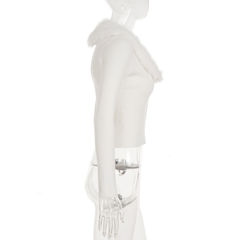 Polished Cropped Cardigan With Trimmed Neckline