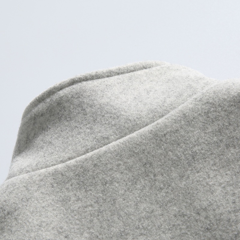 Plain Wool Oversized High Neck Jacket