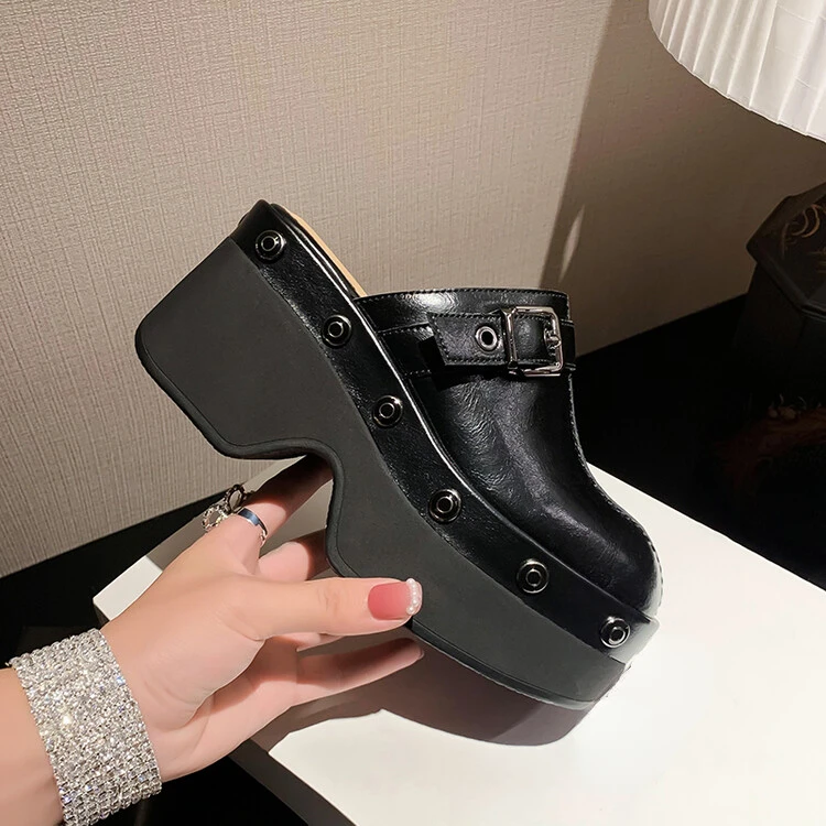 Ladies Embellished Chunky Sole Sandals