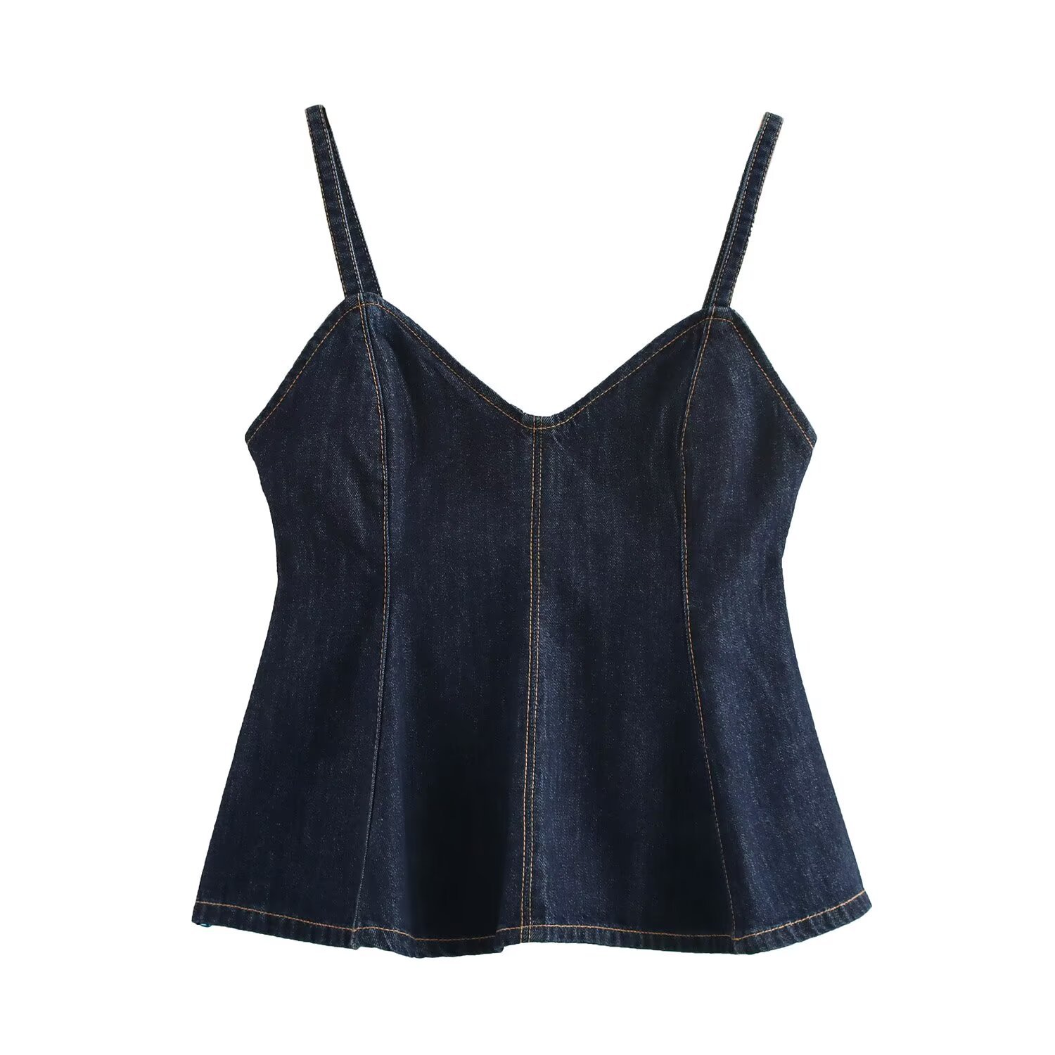 Solid Color Flared Bib Tank