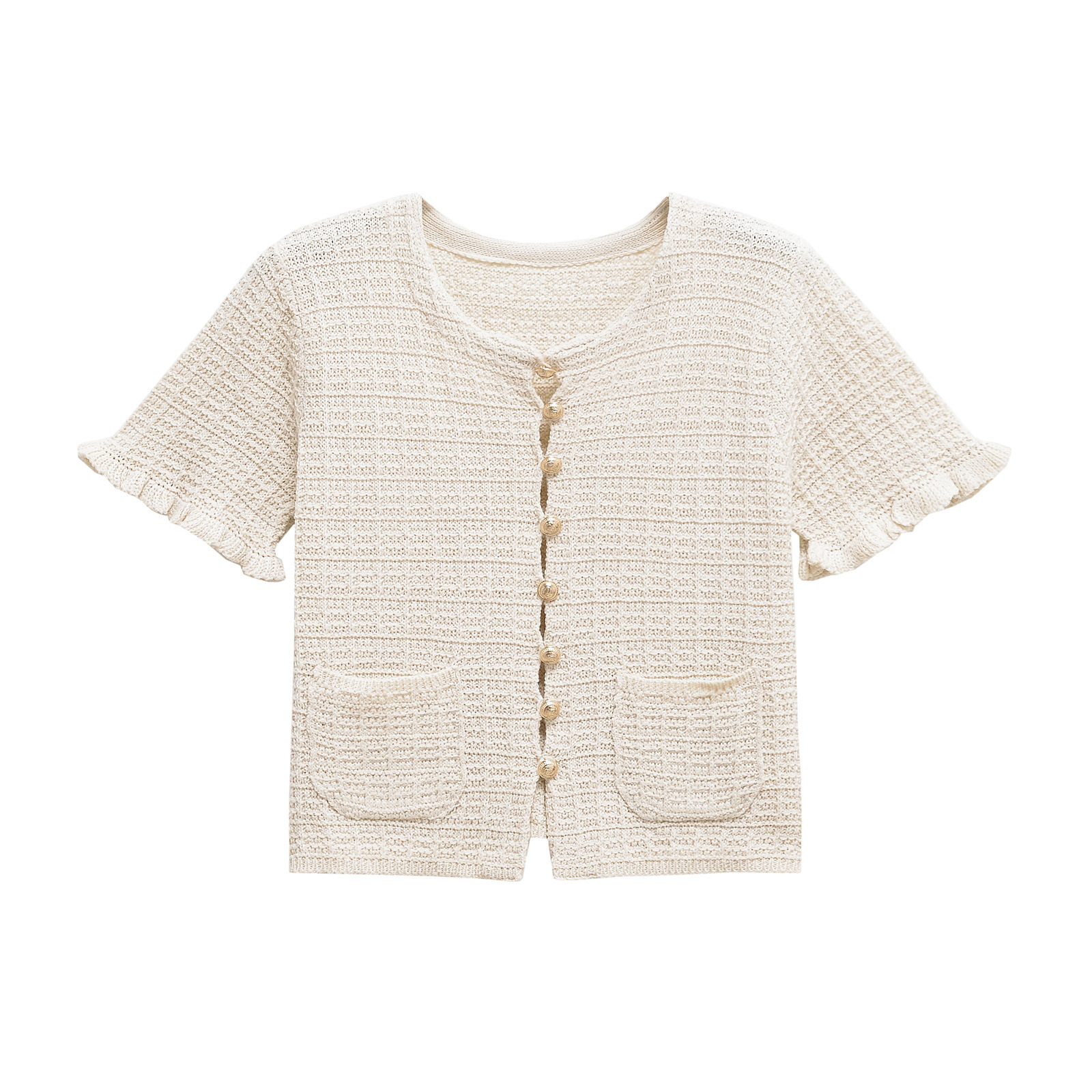 Modern Three-Quarter Knit Crew Sweater