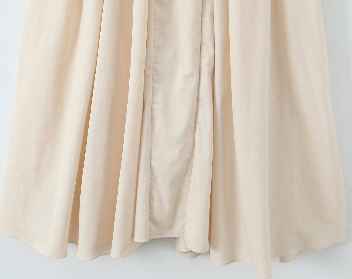 Backless hanging neck solid color waist cinched dress for women