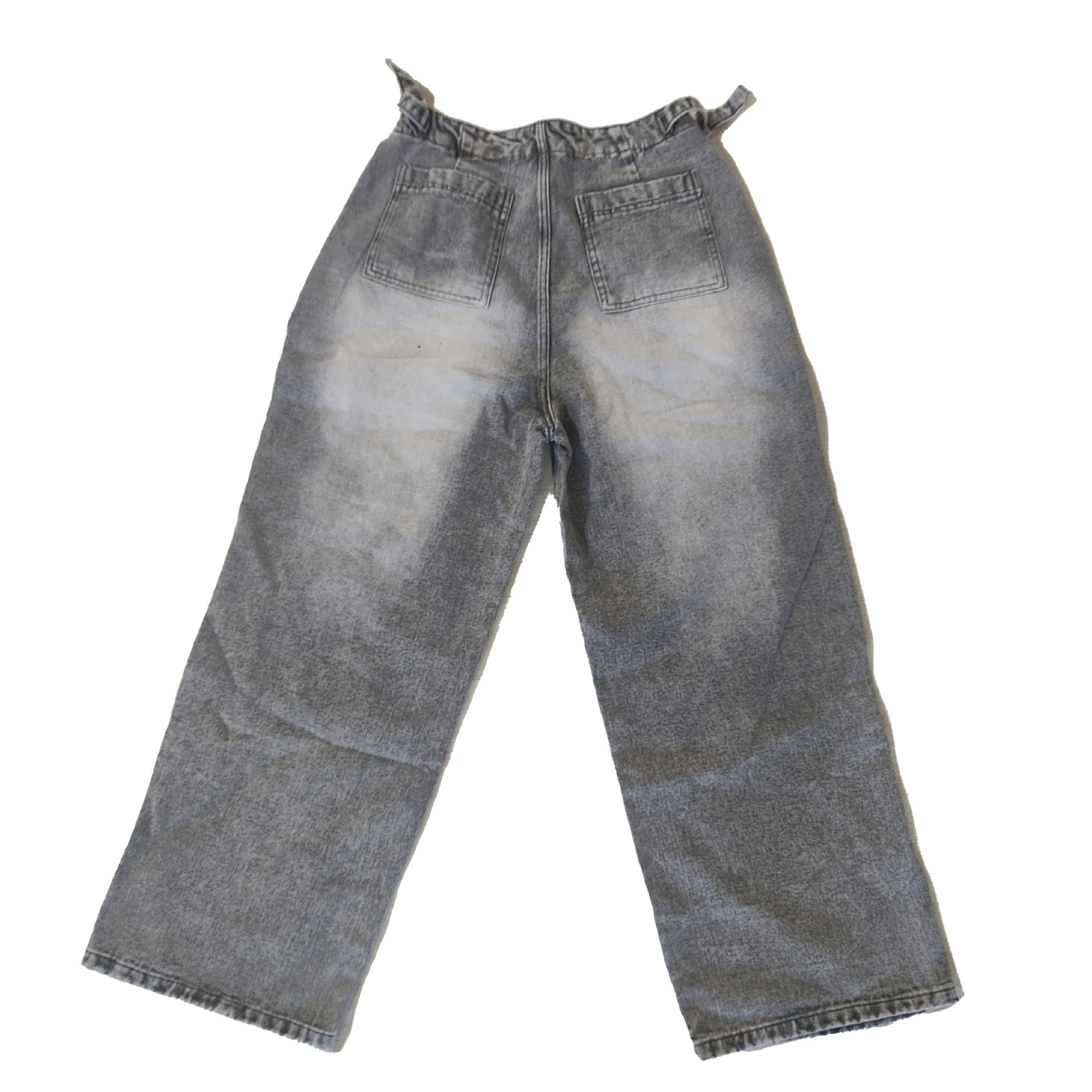 Low Waist Distressed Denim Trousers Street Retro Washed Wide Leg Jeans for Women