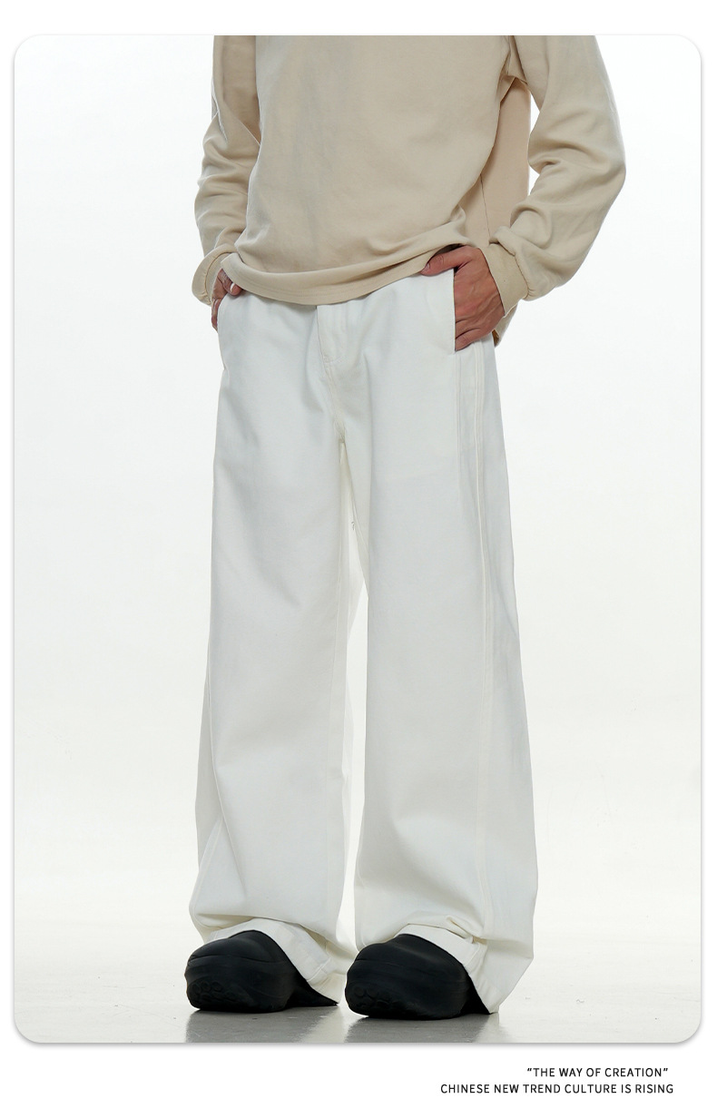 Casual Pants for Men and Women A-Line Slim Fit Tapered Leg Long Pants
