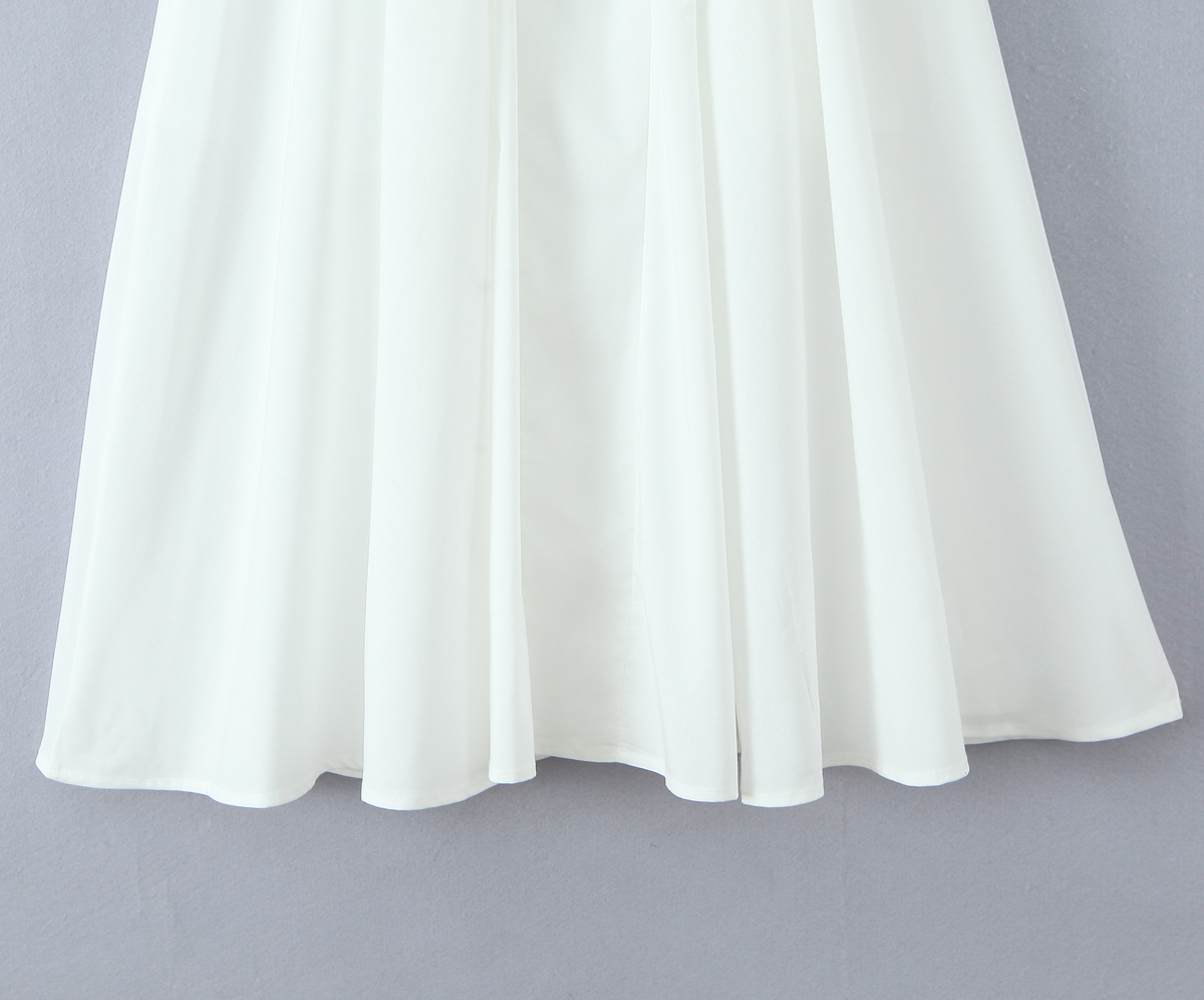 Fitted Solid Midi V-Neck Sleeveless Strap Polyester Dress