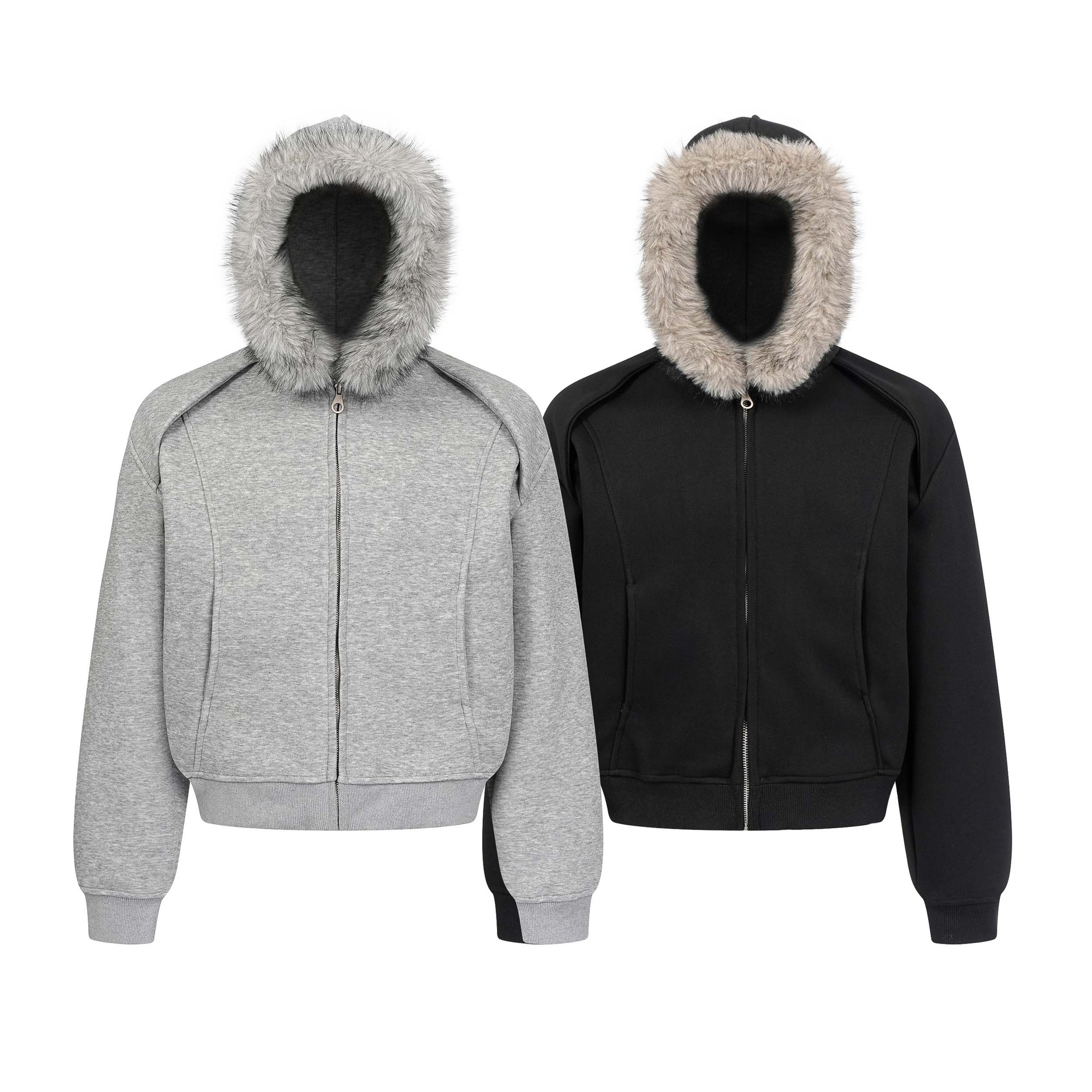 Relaxed Fit Long Sleeve Plain Cotton Hoodie