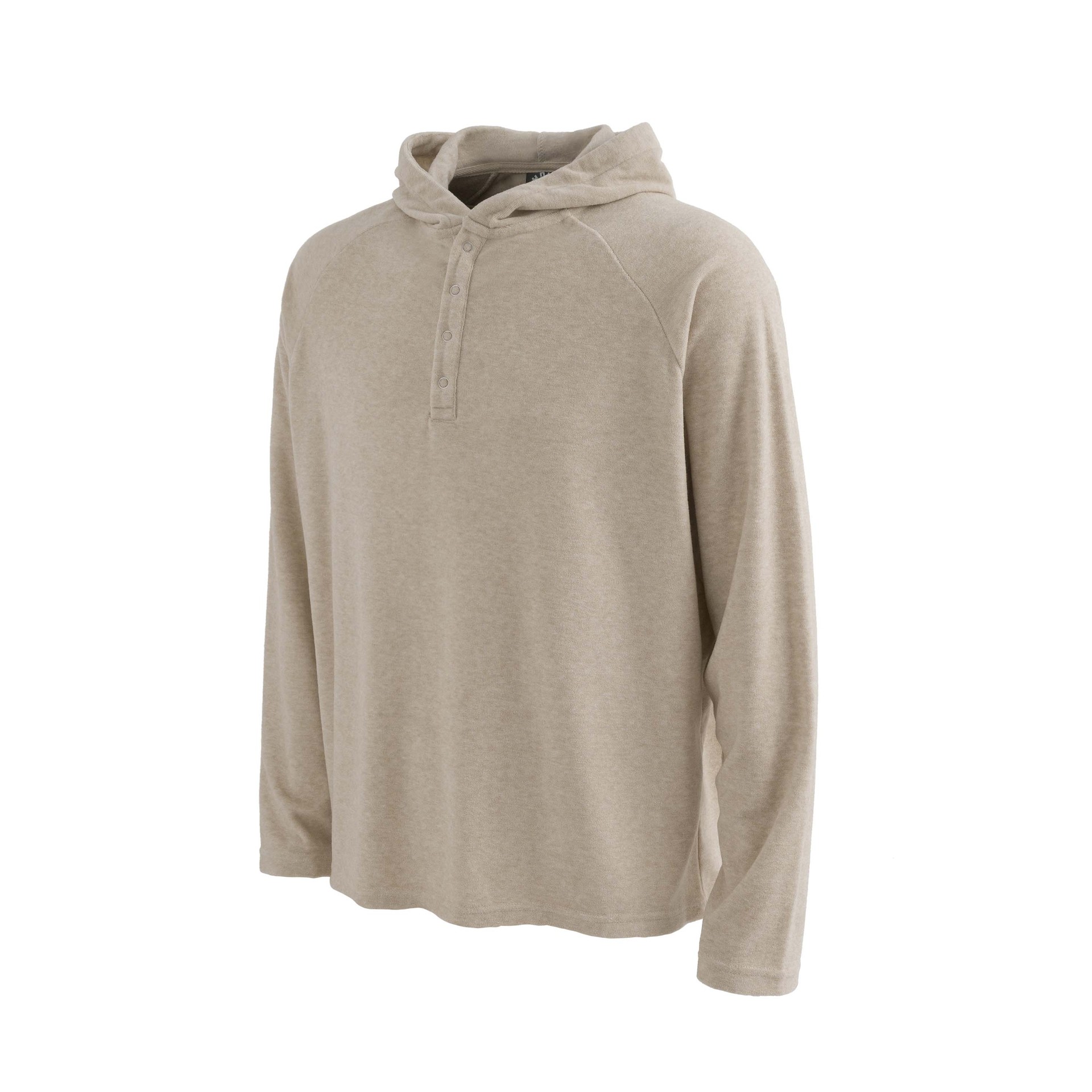 High Street Plain Henley Oversized Hood Pullover