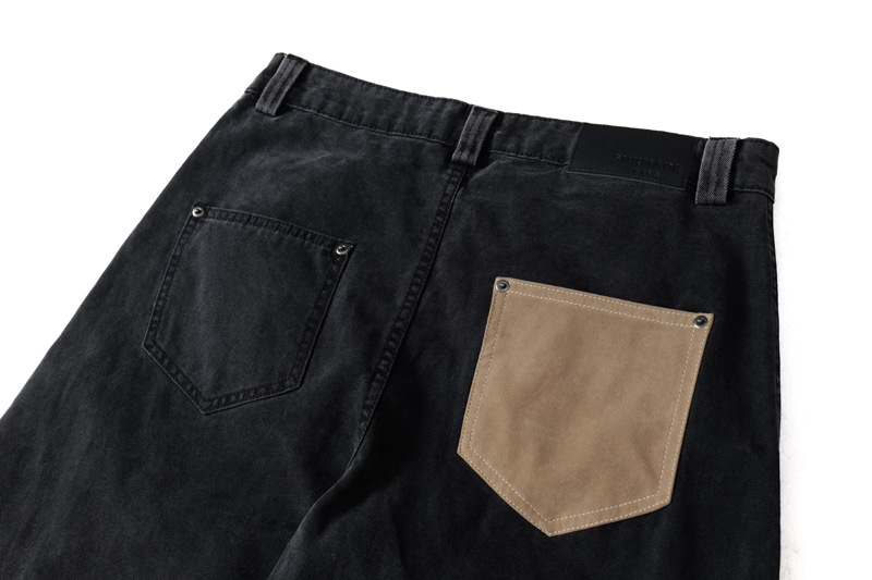 Original Streetwear Brand Design Vintage Button Decoration High-Street Cool Loose Casual Knife Pants Jeans Long Pants