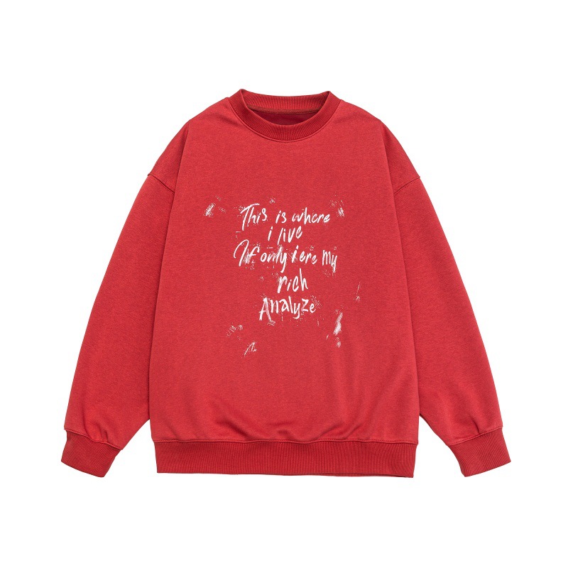 Teen Oversized Crew Alphabet Graphic Sweatshirt