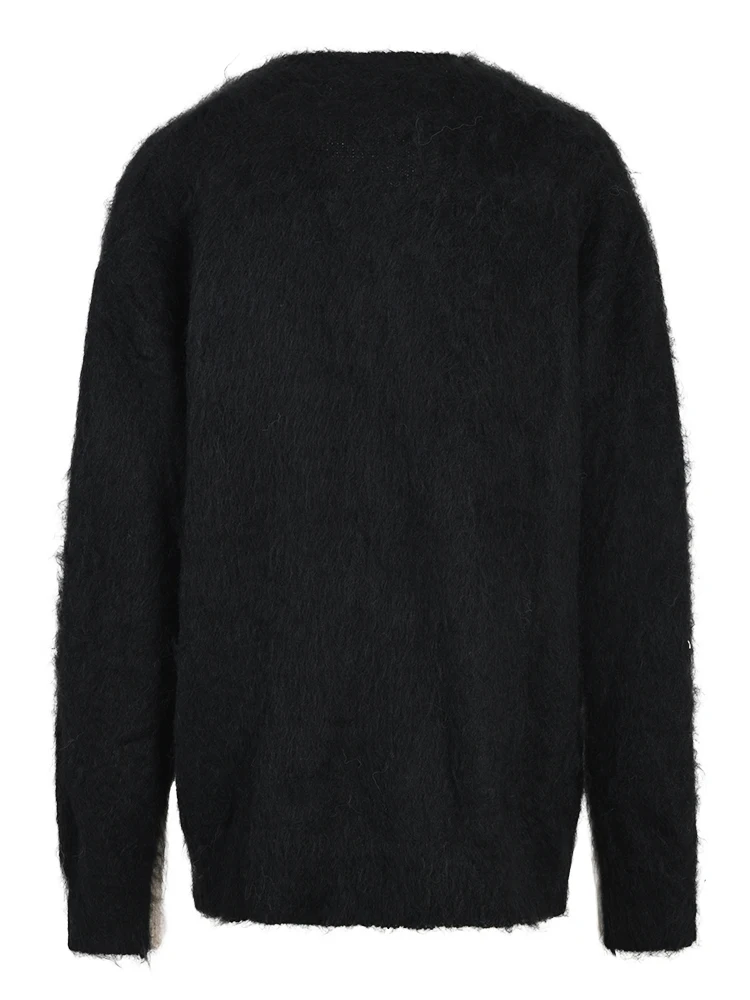 Ladies Two-Tone Knit Oversized Pullover