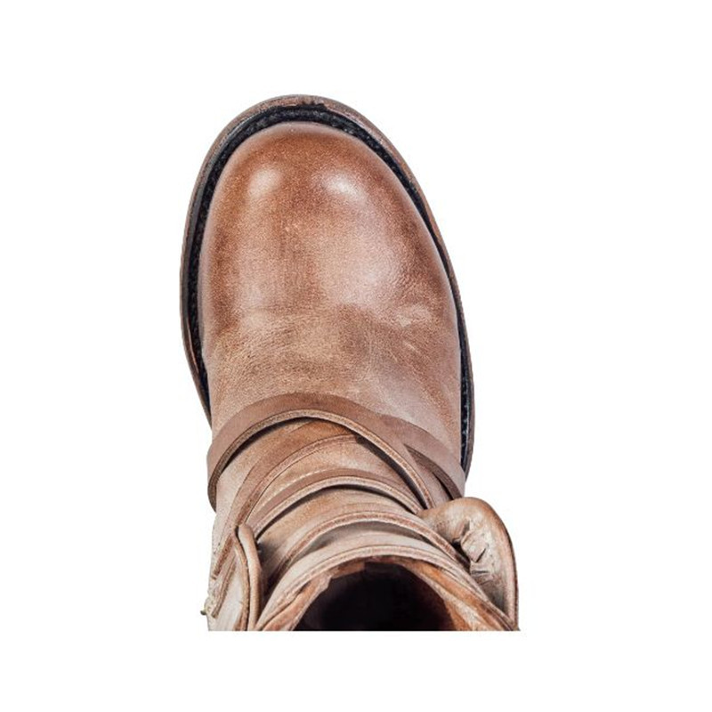New Spanish medium heeled women's shoes, long boots, women's leather boots