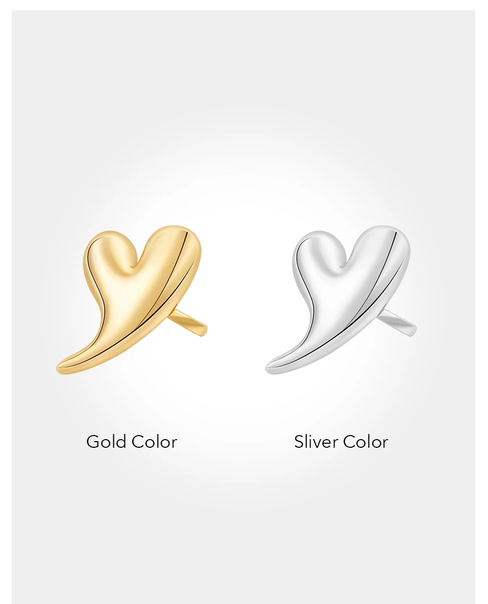 Large Heart Ring For Women Bi Finger Brass Gold Plated Fashion Jewelry Copper Everydaywear Luck Romantic