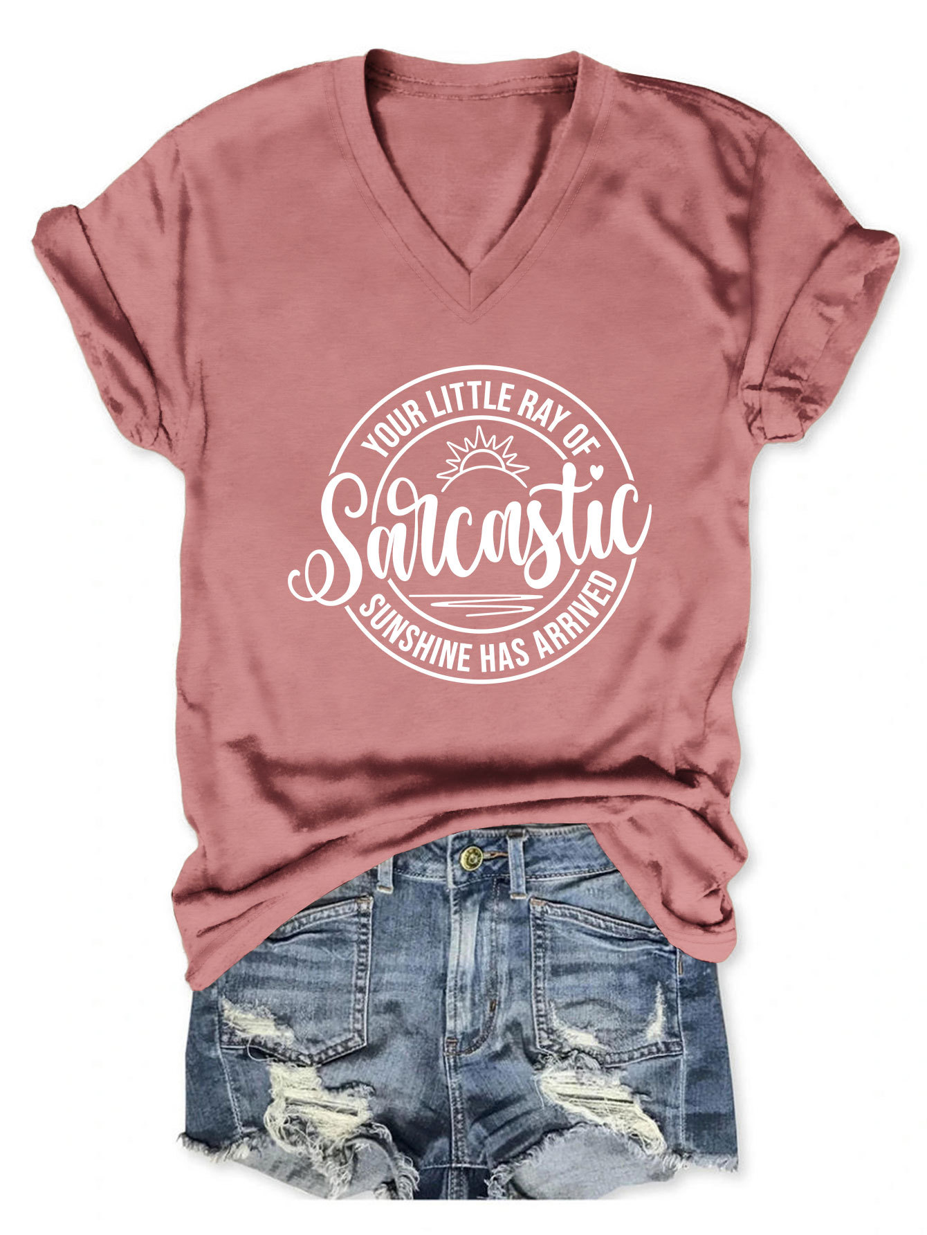 Sassy Geometric Print Round Neck T-Shirt