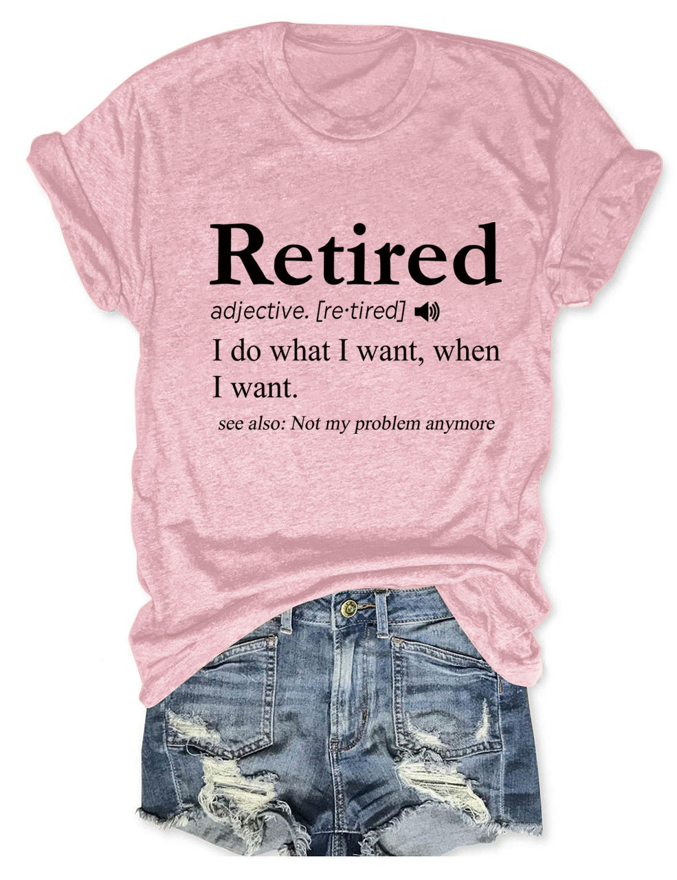 Ladies' Oversized Geometric V Collar T-Shirt