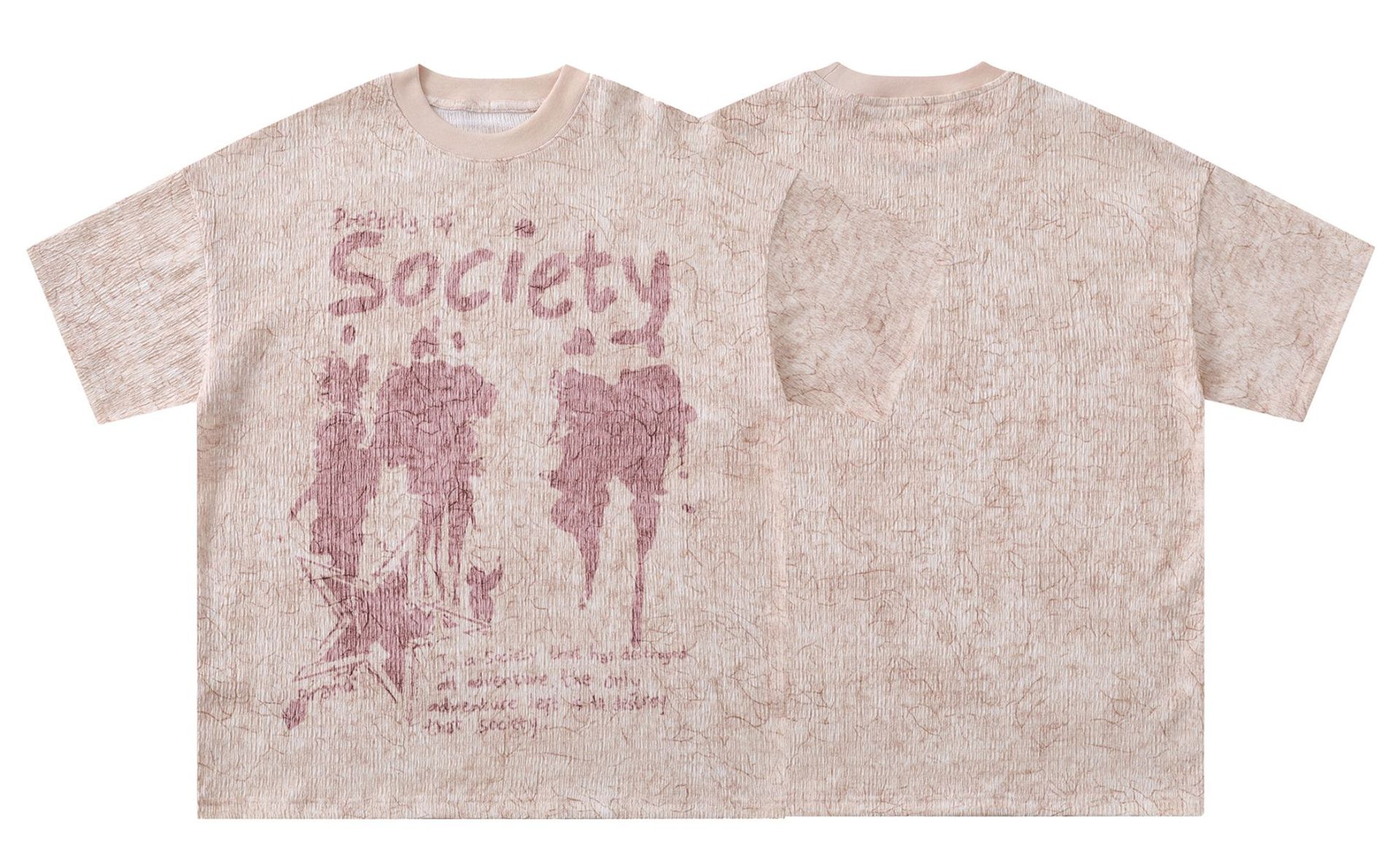Unisex American Loose Fit Polyester Tee Digital Letters