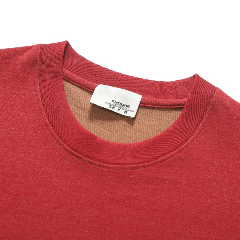 Letter sticker color blocked loose small collar short sleeved T