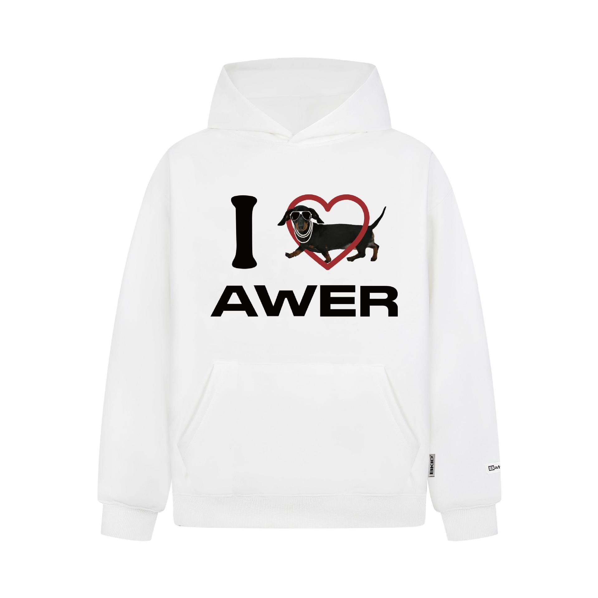 Dachshund Graphic Oversized Cotton Hoodie