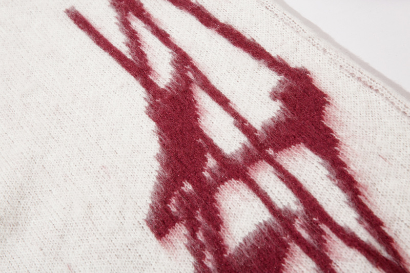 Slouchy Long Sleeve Cotton Polyester Crew Collar Sweater
