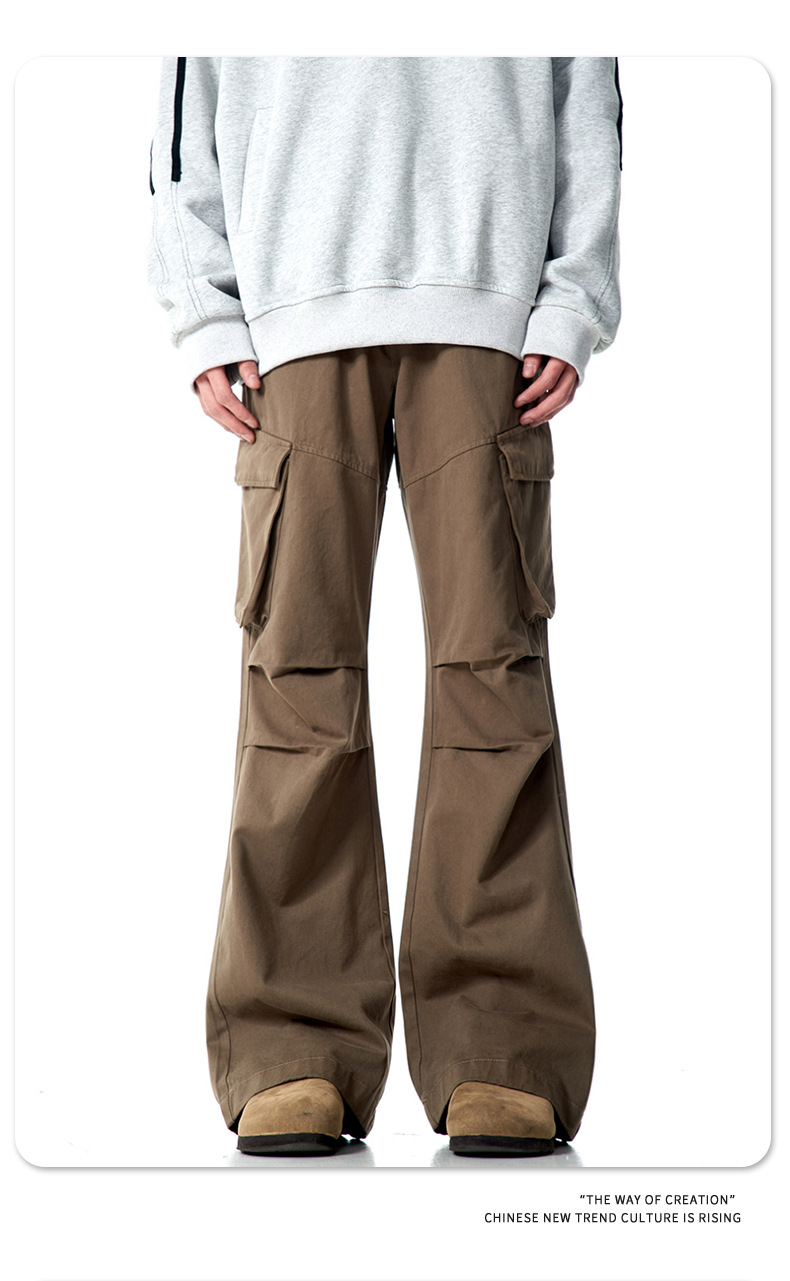 Work Pants for Men and Women Loose Straight Leg Casual Long Trousers
