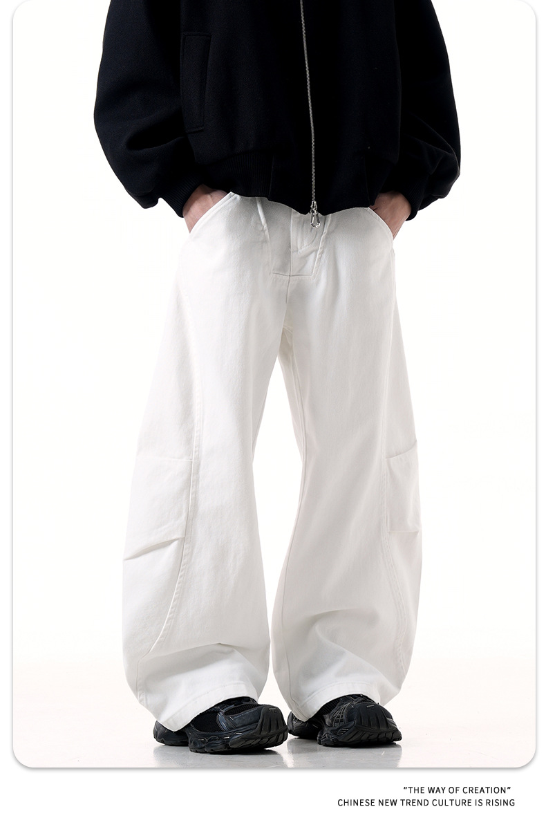 Casual Pure Cotton Three-Dimensional Loose Wide Leg Long Pants