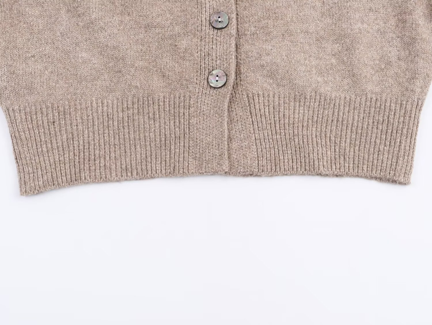 Relaxed Long Sleeve Polyester Cardigan