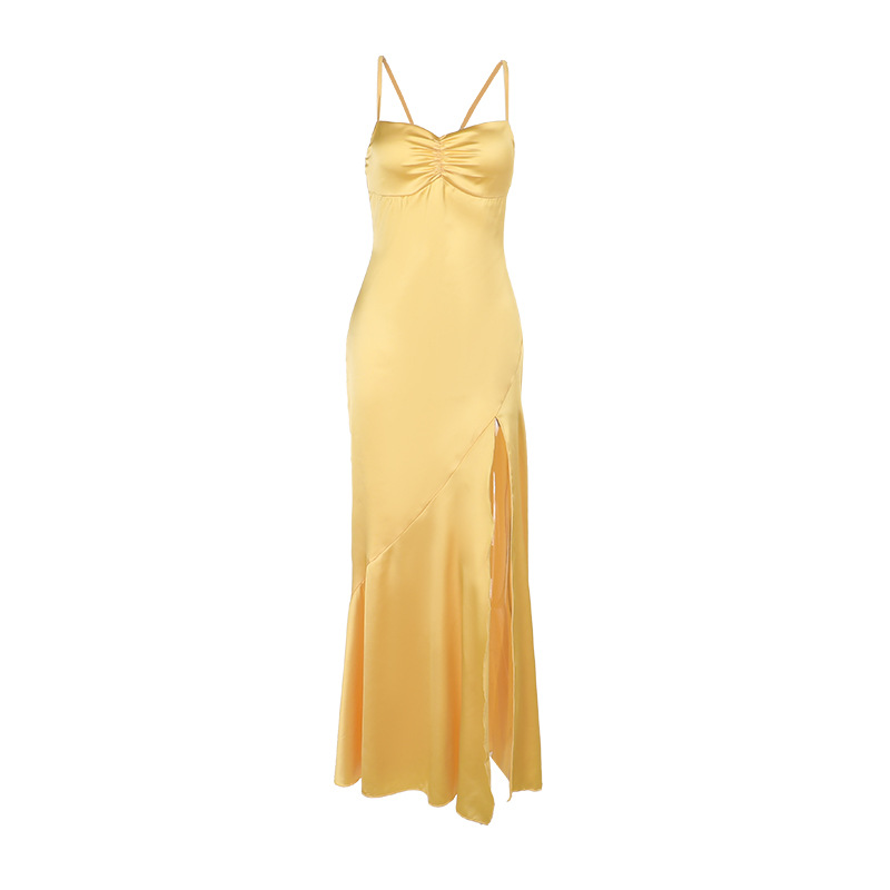 Fluid Open Hem Maxi Dress