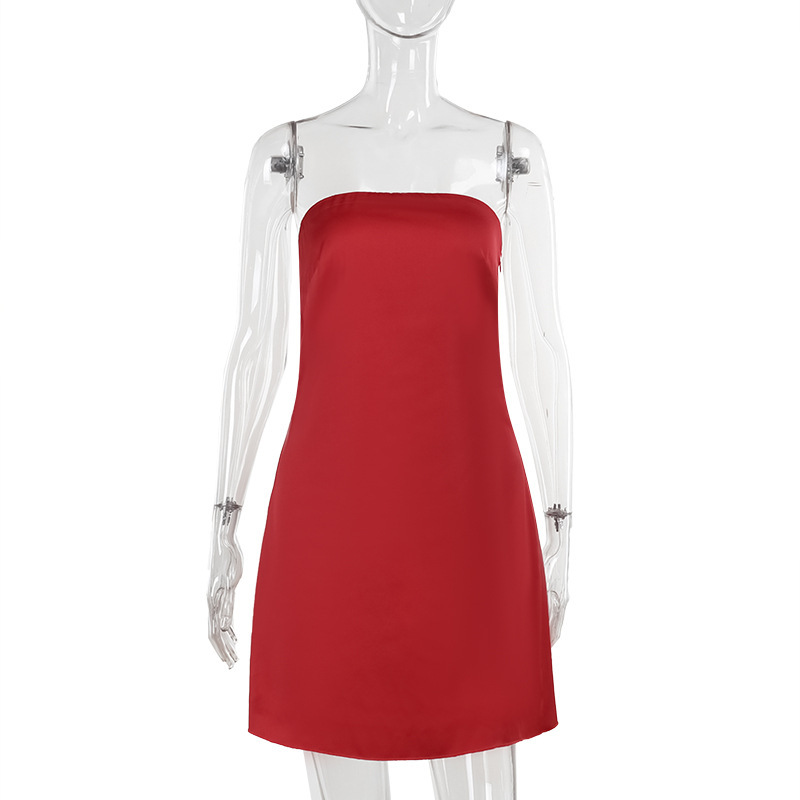 Sleeveless Polyester Spandex Tube Dress
