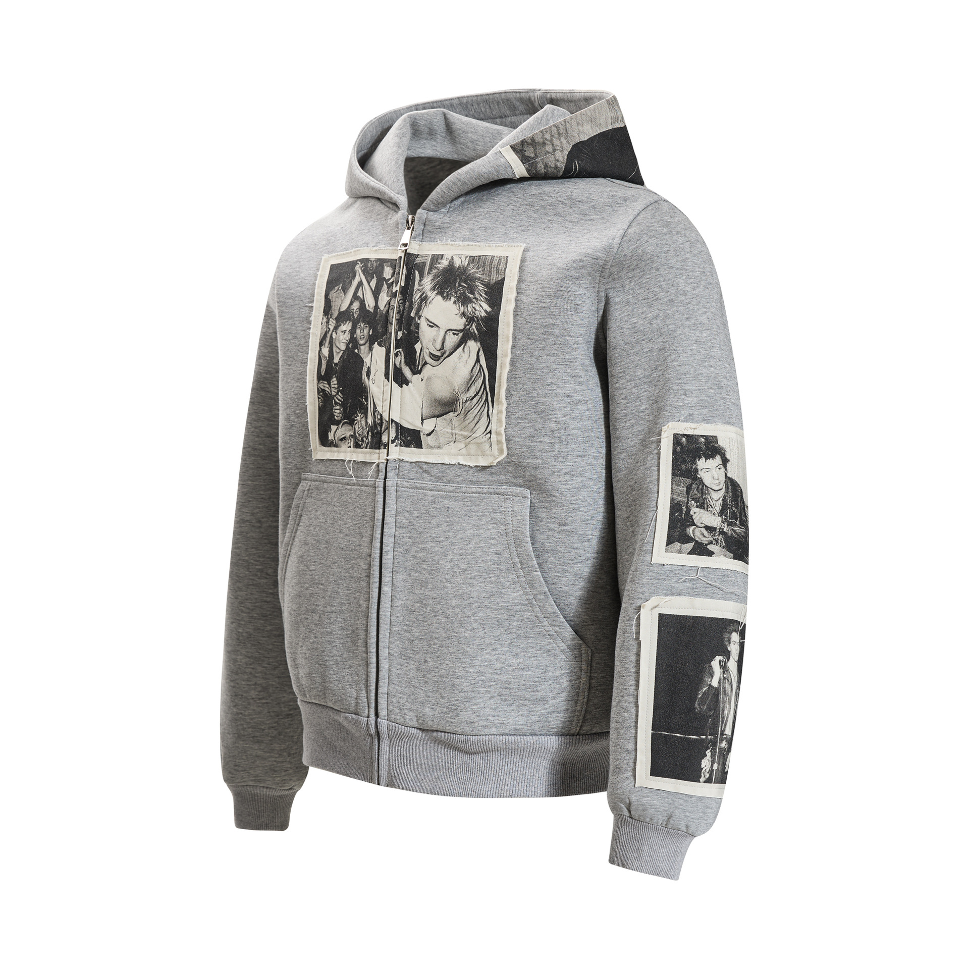 Man's American Retro Cotton Front Zip Sweatshirt
