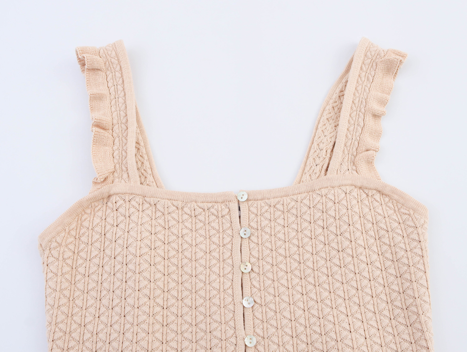 Single breasted knitted camisole vest for women