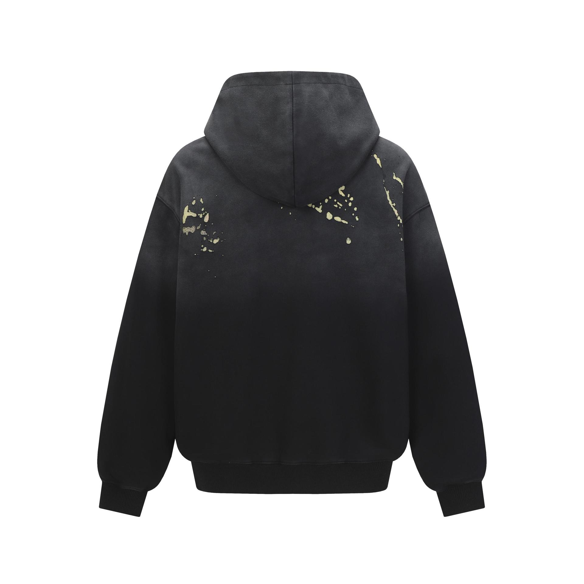 Cotton Polyester Paint Splatter Hoodie