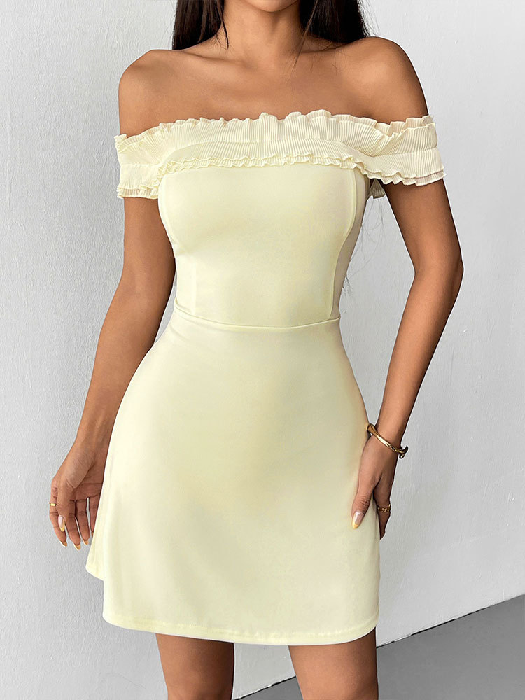 Asymmetrical Two-Tier Frill Sleeveless Mid-Calf Dress