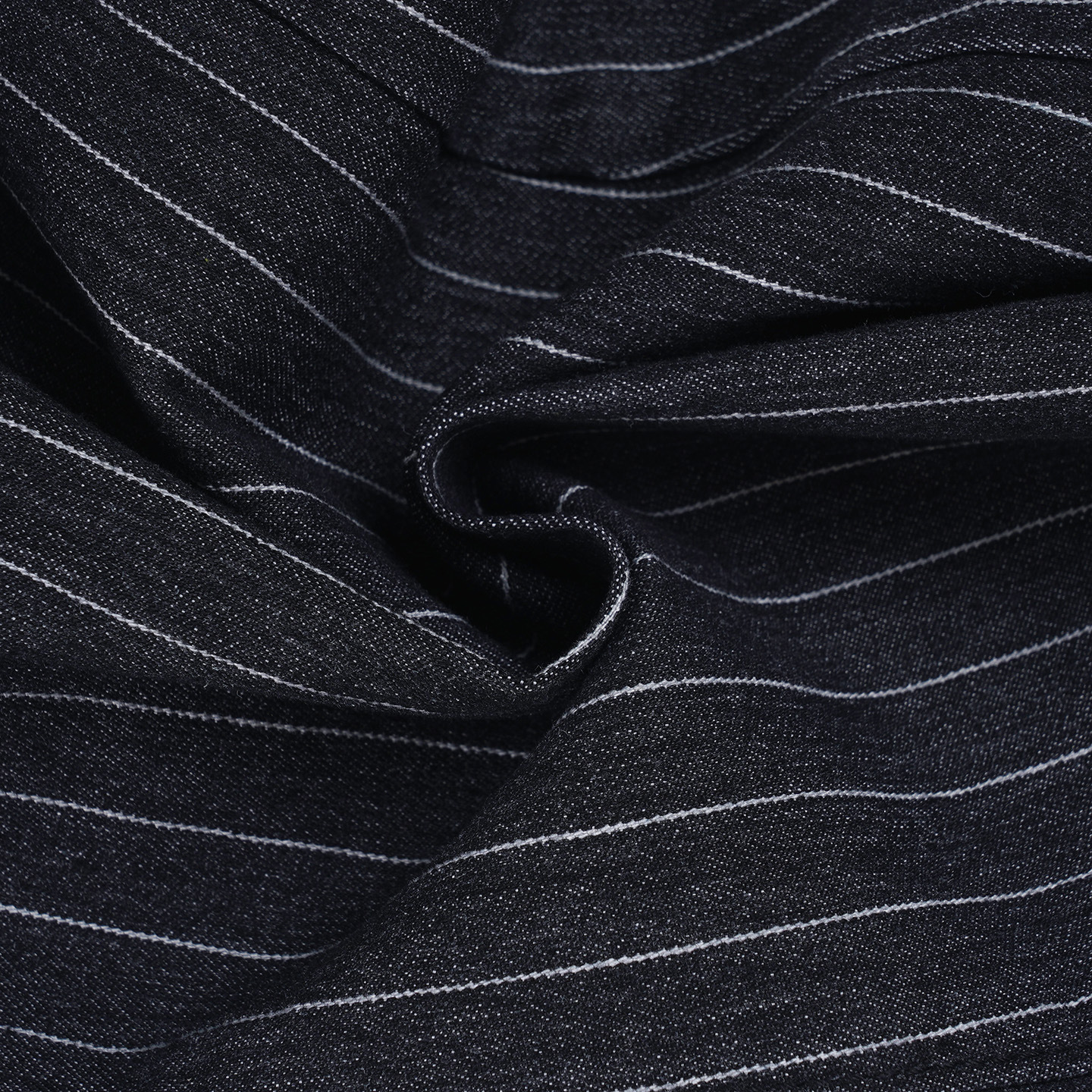 Striped contrasting horn slightly spicy low waist straight leg denim