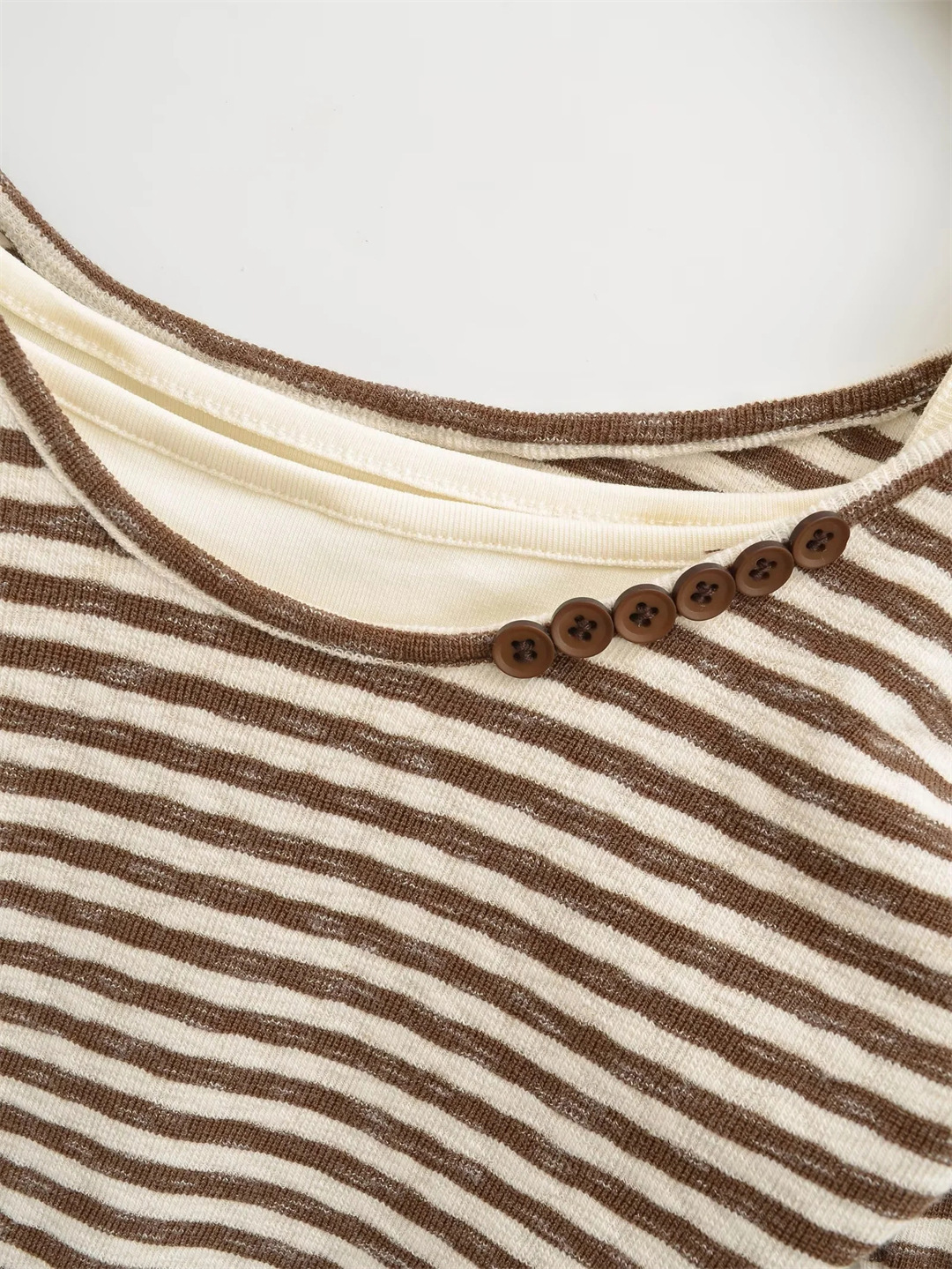 Ladies Asymmetric Vertical Fluted Slim Top