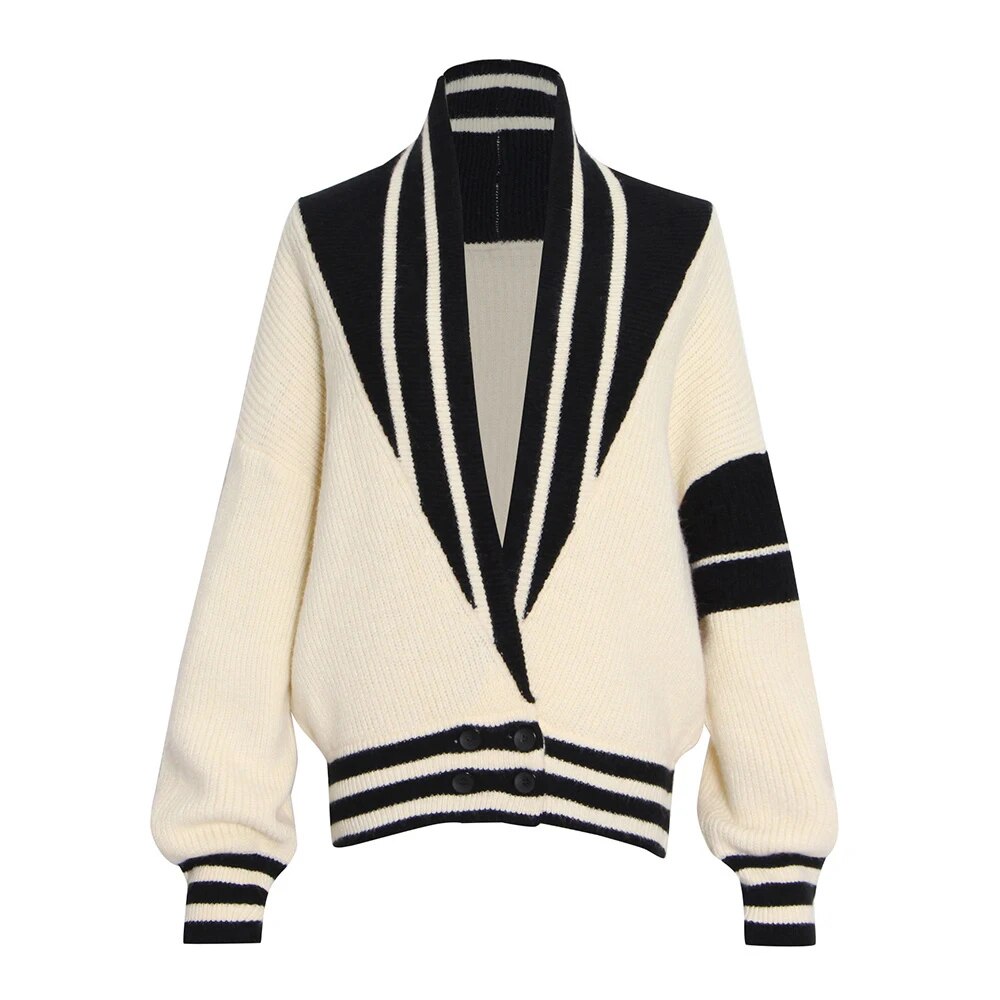 Ladies Relaxed Open Front Polyester Multi Tone Sweater