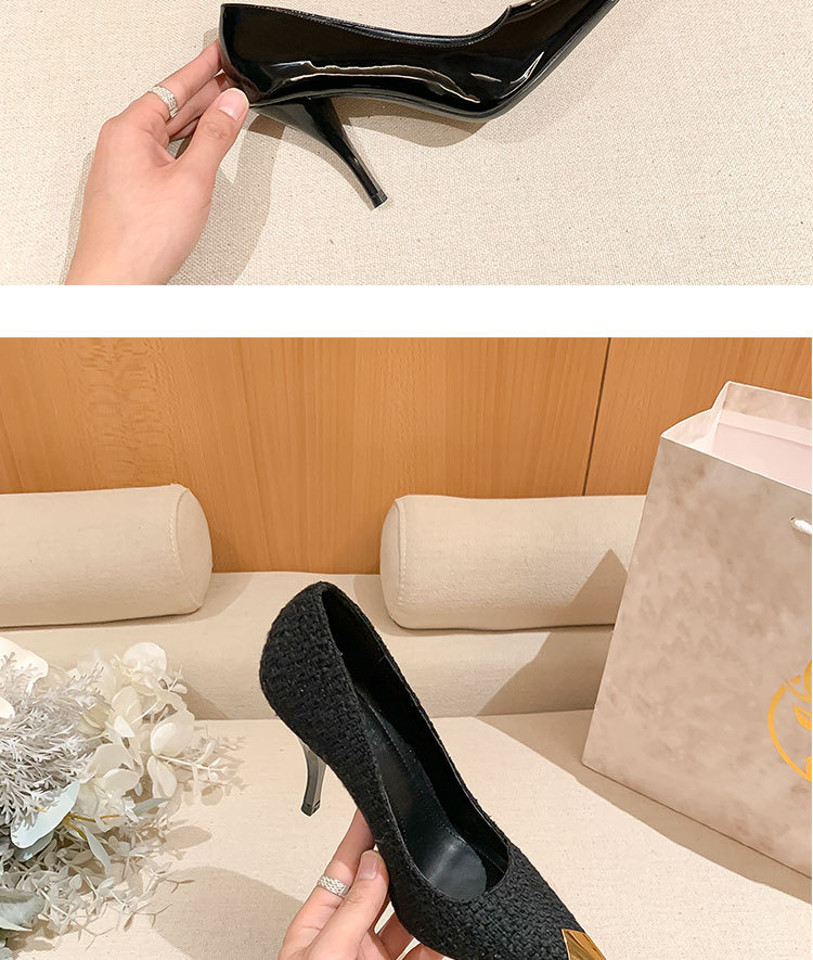 New Metal Pointed Toe Pumps Women Sexy Super Stiletto High Heels Fashion Party Wedding Shoes Women Leather femmes chaussures