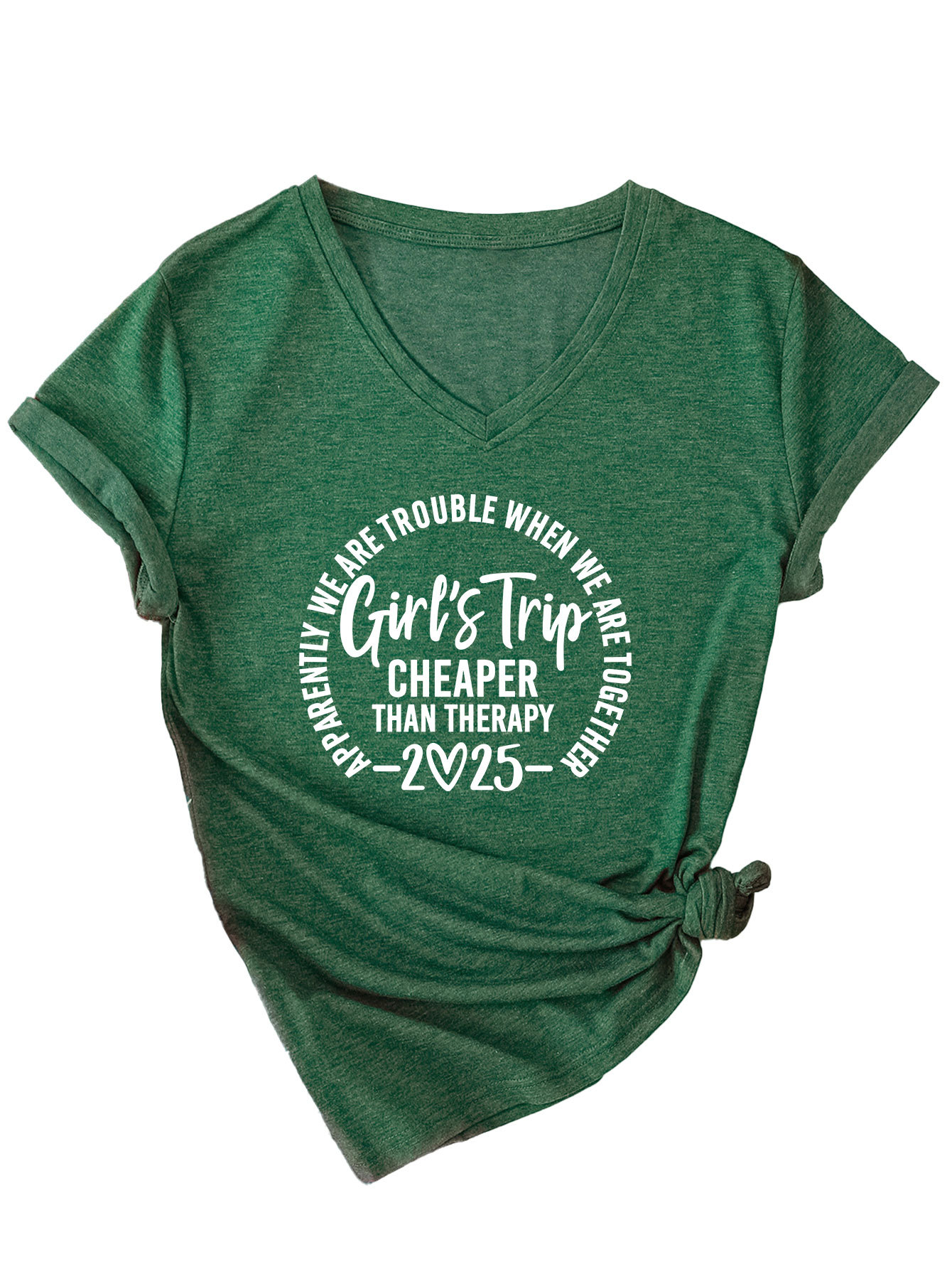 Ladies Crew Geometric Print T-Shirt
