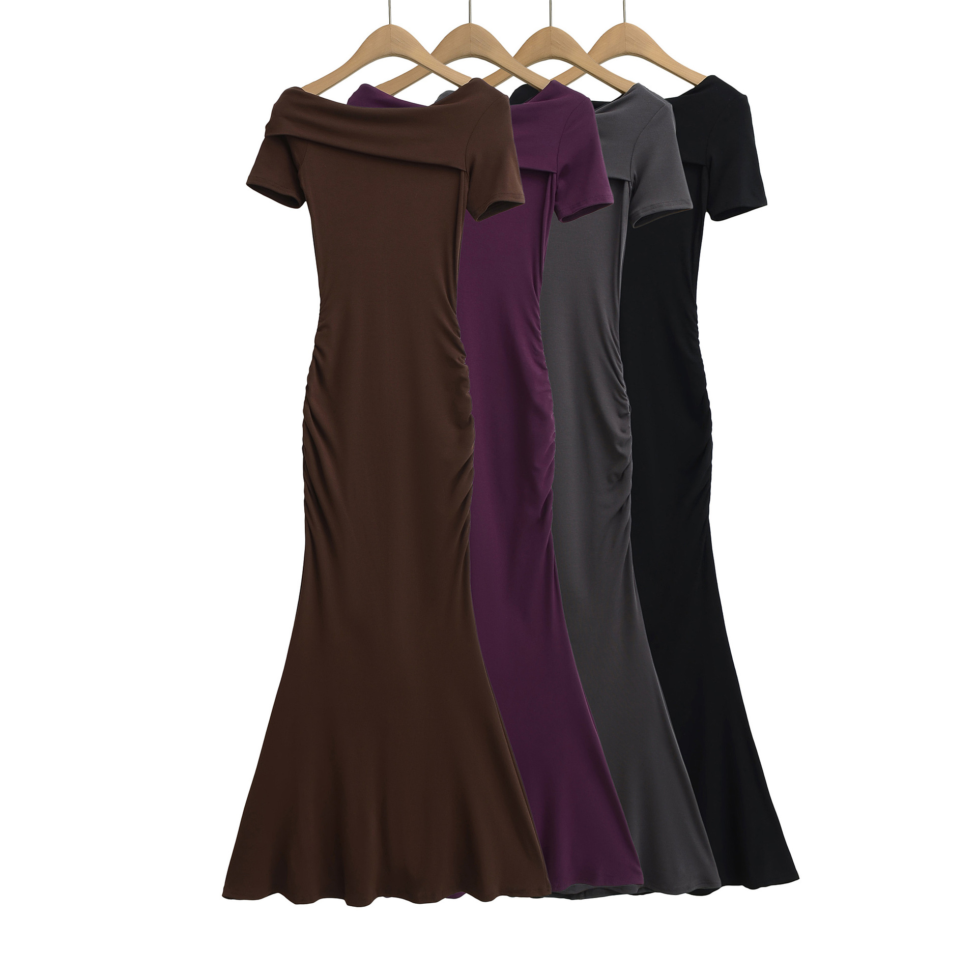 Long Dress Oblique Neck One-Shoulder Dress