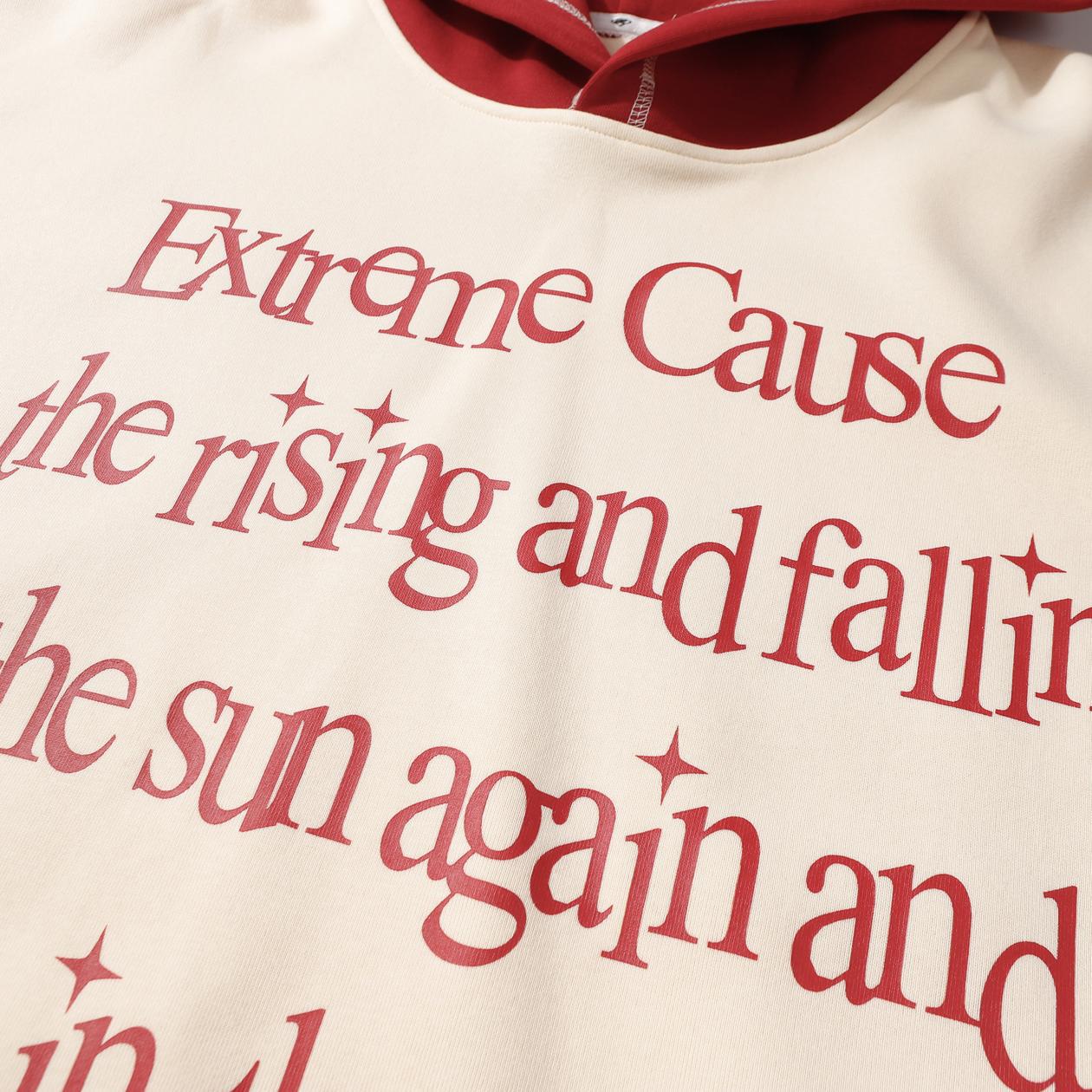 Two-Tone Linear Typography Hoodie