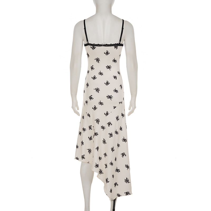 Collarless Asymmetric Hem Fitted Dress