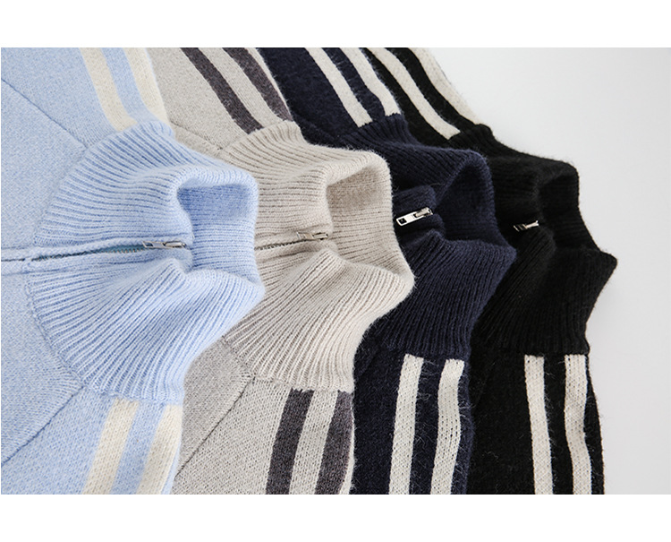 Japanese Workwear Jacquard Loose Fit Sweater
