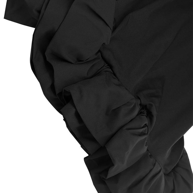 Plain Open Back Dress With Frill Trim
