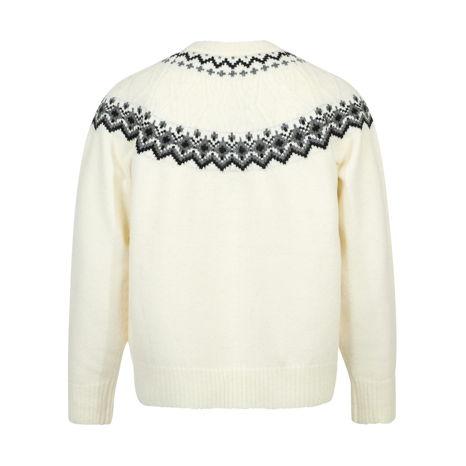 Street Style Man's Retro Round Collar Sweater