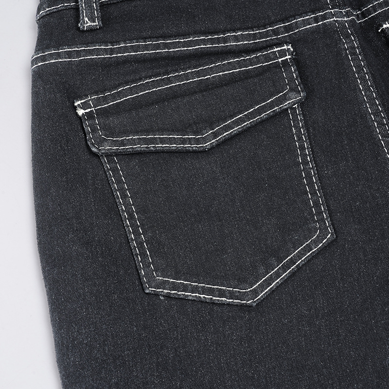 Street Style Simple Retro Slim Low Waist Straight Leg Jeans Elegant Commuting Versatile Casual Pants