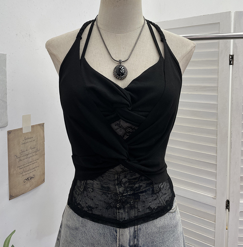 Solid Color Sexy Asymmetric Wrap Top