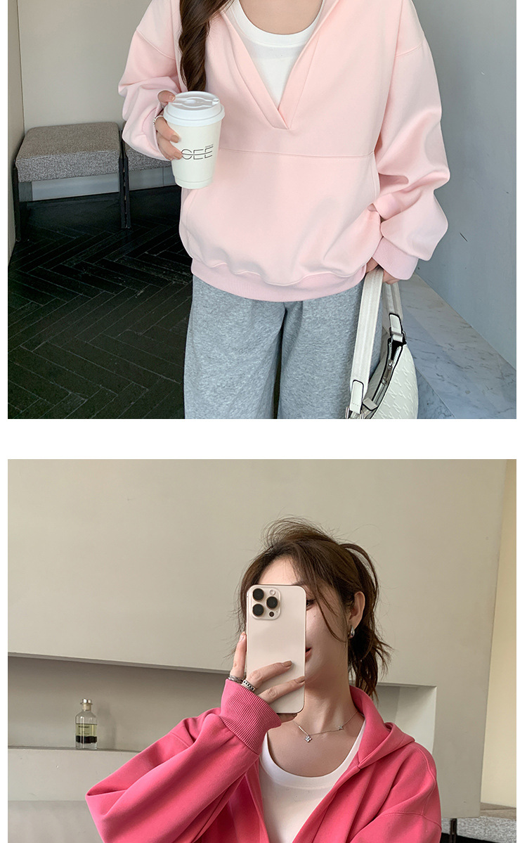 Ladies Loose Fit Cotton Blend Hoodie